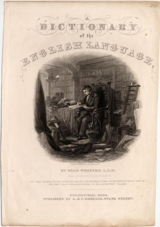 Title page of Noah Webster's An American Dictionary of the English Language