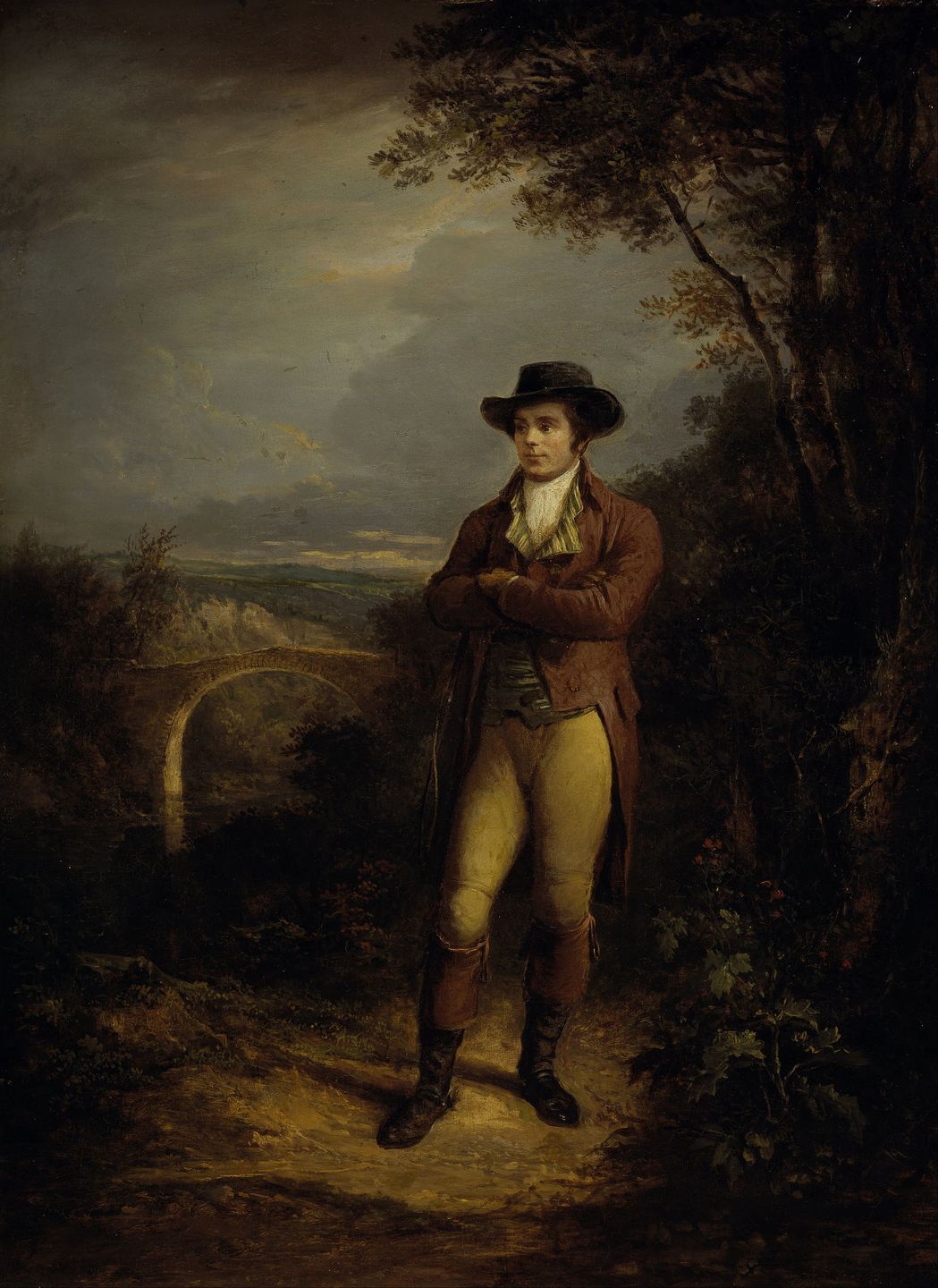 portrait of robert burns by alexander nasmyth, the most famous likeness of scotland's national poet