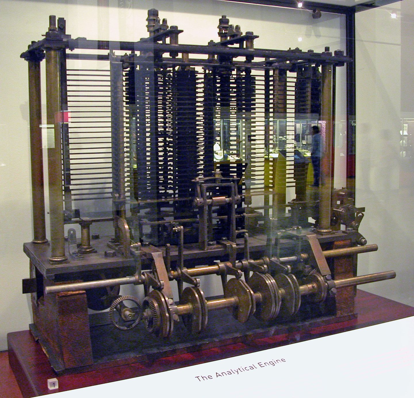 part of charles babbage's analytical engine at the london science museum, the machine ada lovelace programmed on paper