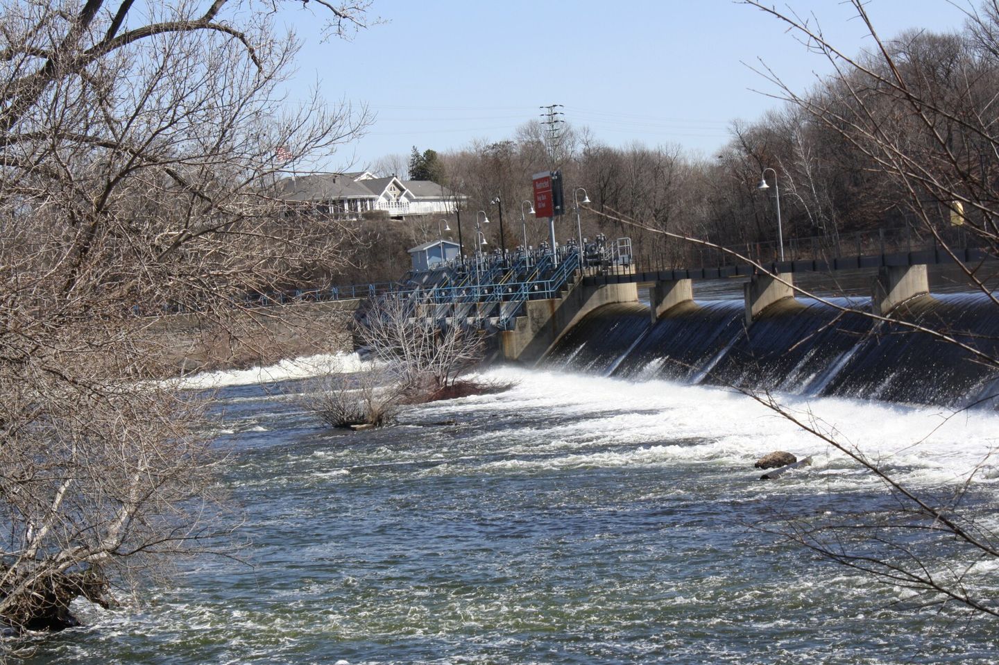 Lock and dam on the Fox River at Appleton, Wisconsin