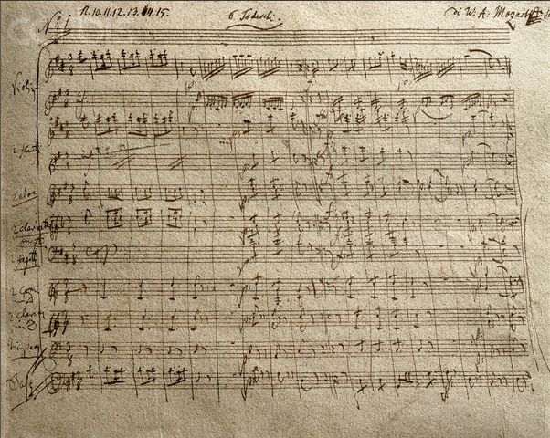 mozart's autograph score of the prague symphony k. 504