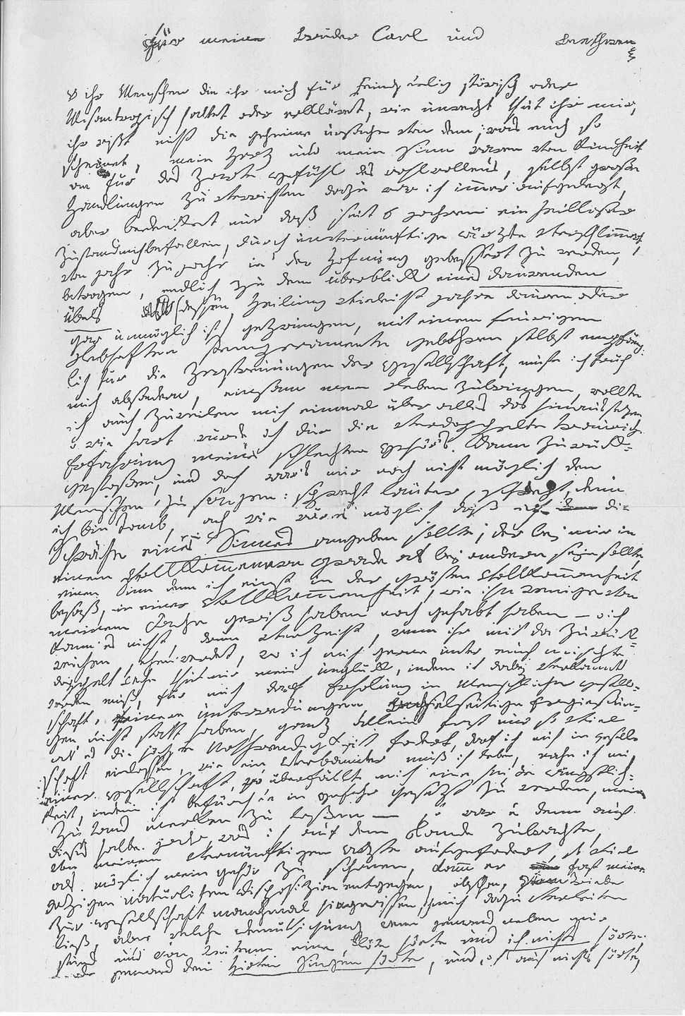 First page of Beethoven's handwritten Heiligenstadt Testament, 1802