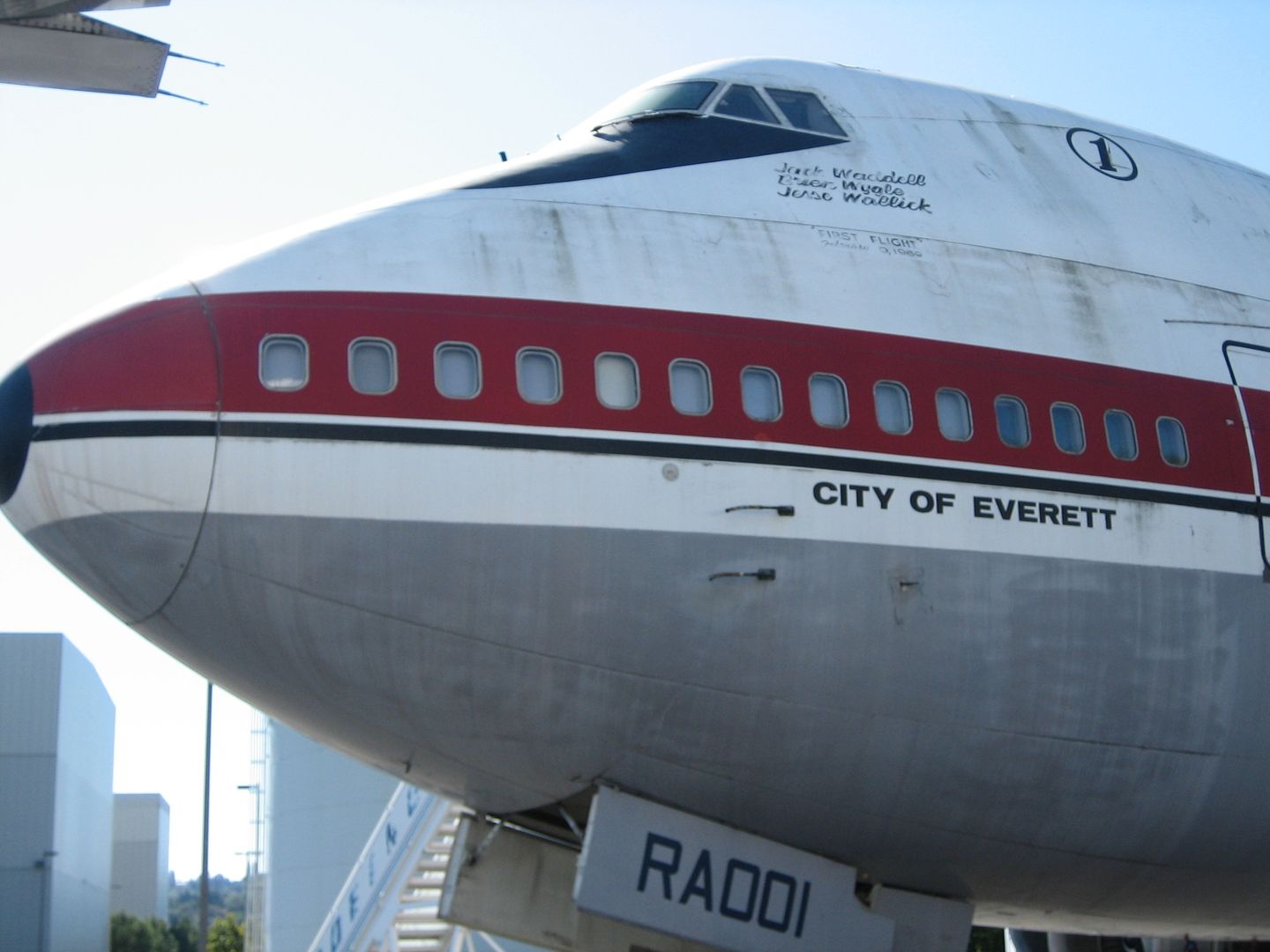 The Boeing 747 prototype aircraft, the original jumbo jet that first flew on February 9, 1969