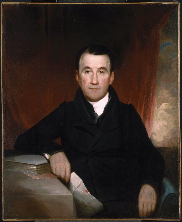 Portrait of Samuel Finley Breese Morse, inventor of the telegraph and Morse code, painted by Jonas Platt