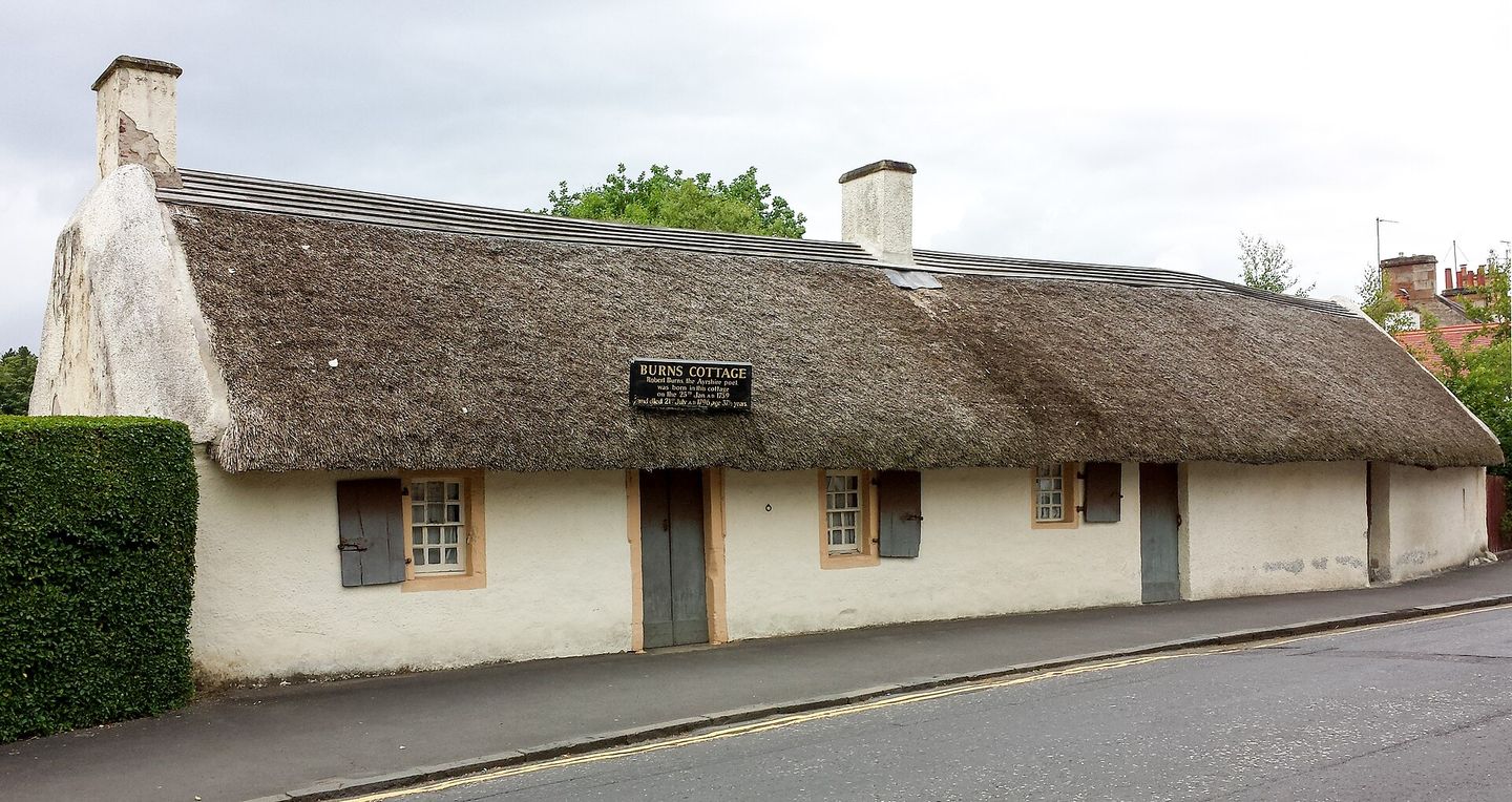 burns cottage in alloway, scotland, birthplace of robert burns