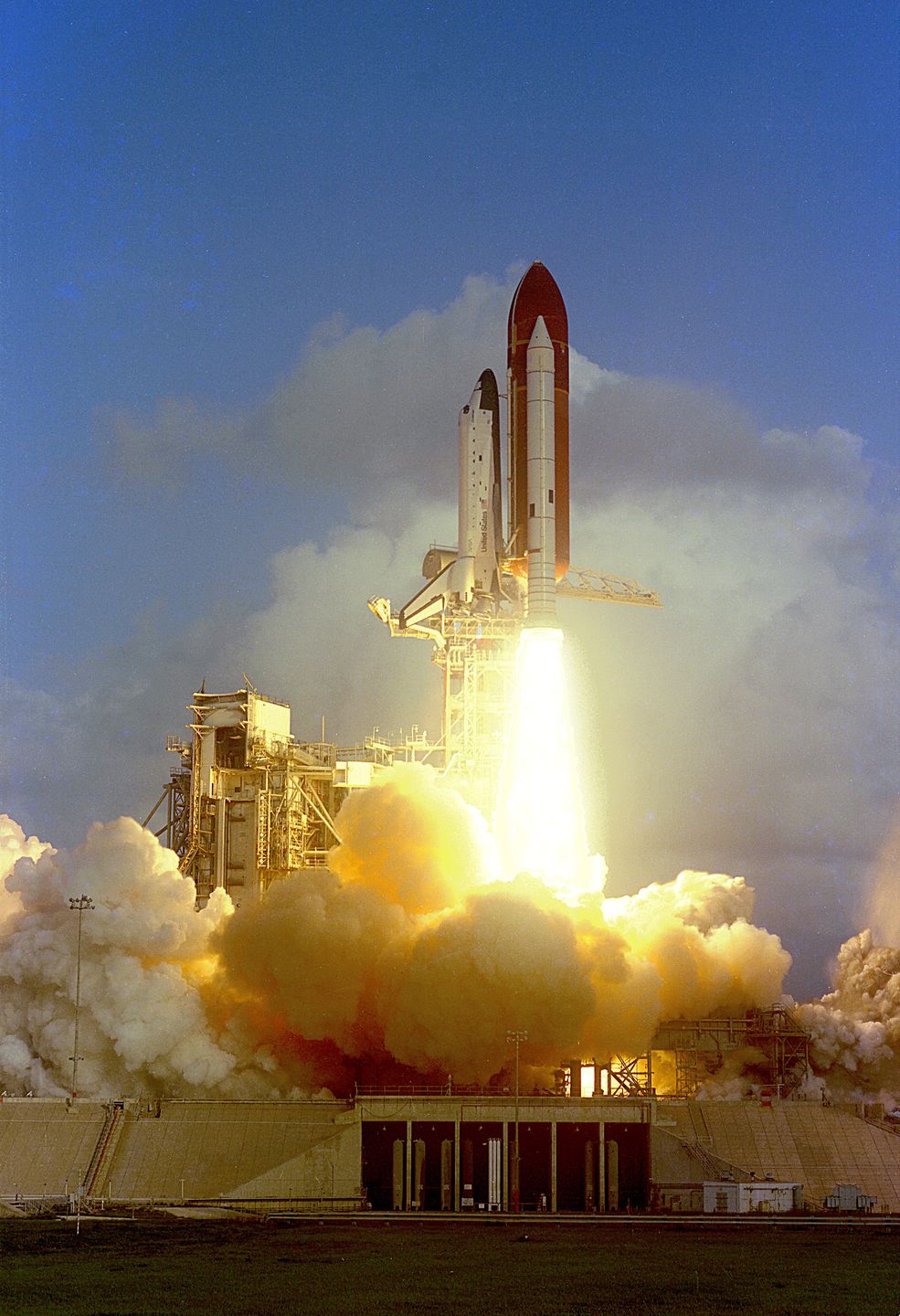 Space Shuttle Challenger launching on STS-7 mission, June 18, 1983