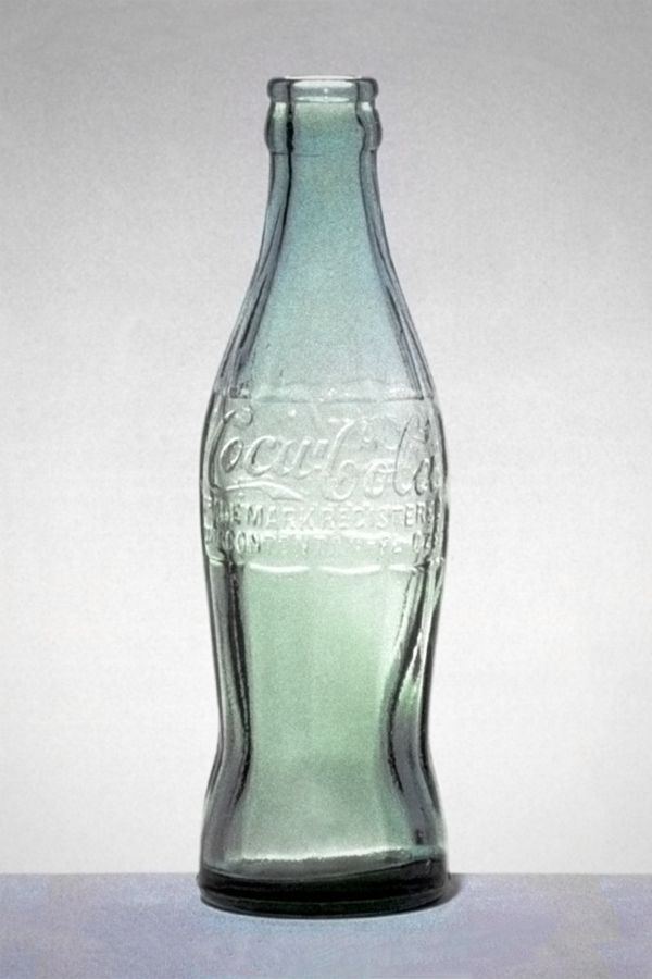 the 1915 coca-cola contour bottle, trademarked for its distinctive shape