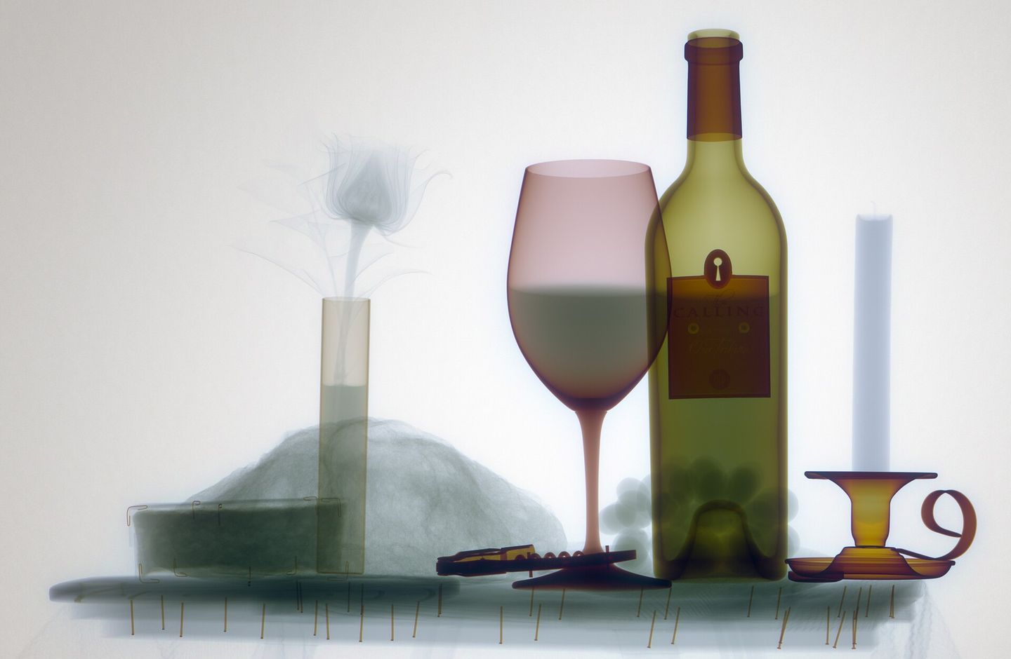 color x-ray photogram, demonstrating the x-ray imaging technology röntgen discovered in 1895