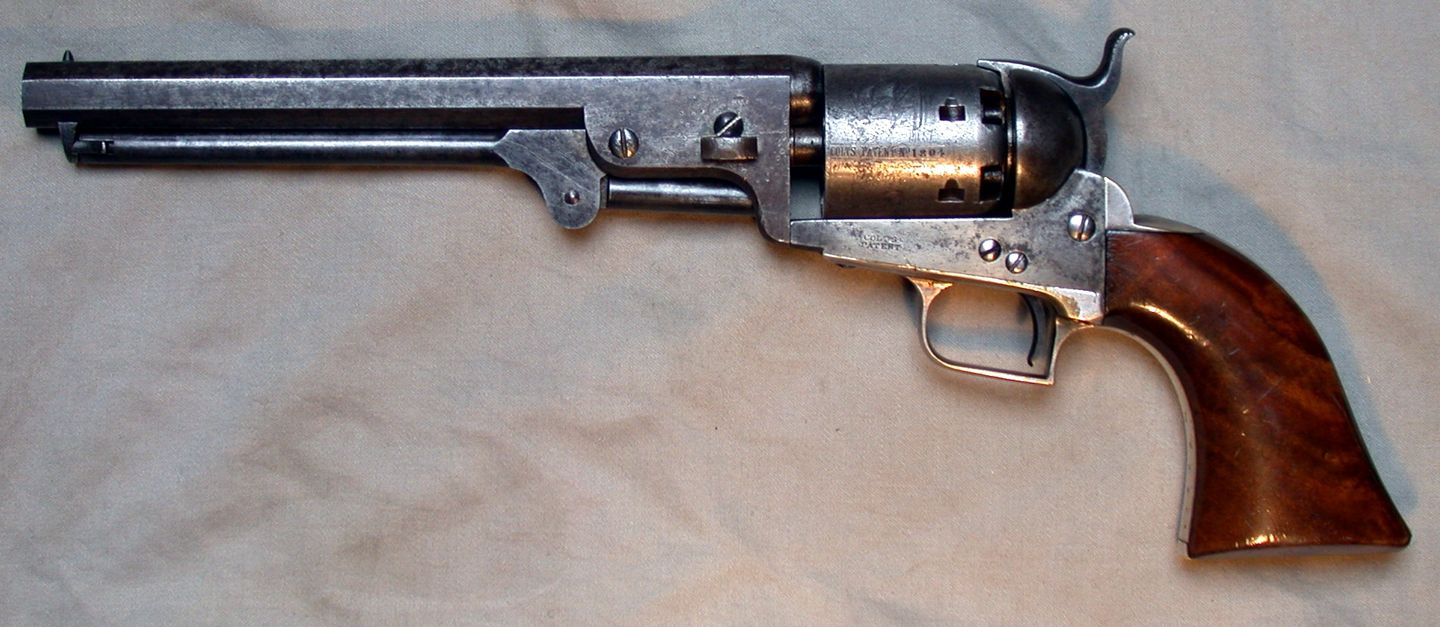 A Colt Navy Model 1851 revolver, an early Colt percussion revolver widely used in the mid-19th century