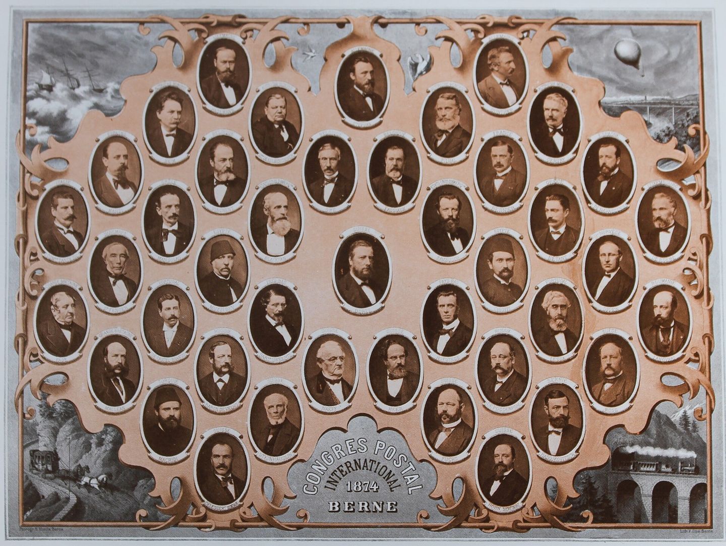 Delegates at the International Postal Congress in Bern, 1874
