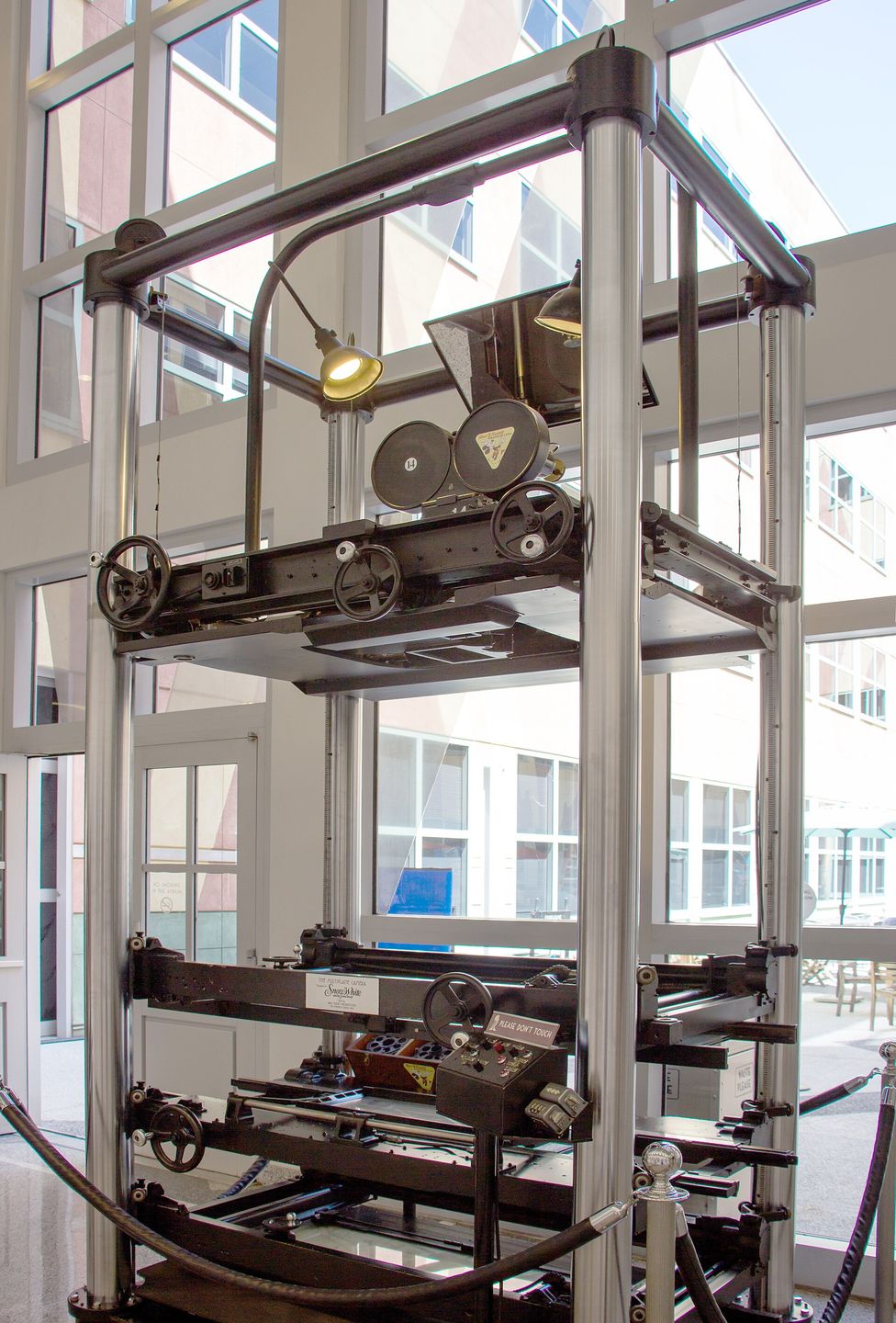Disney multiplane camera, a tall vertical rig for layered animation