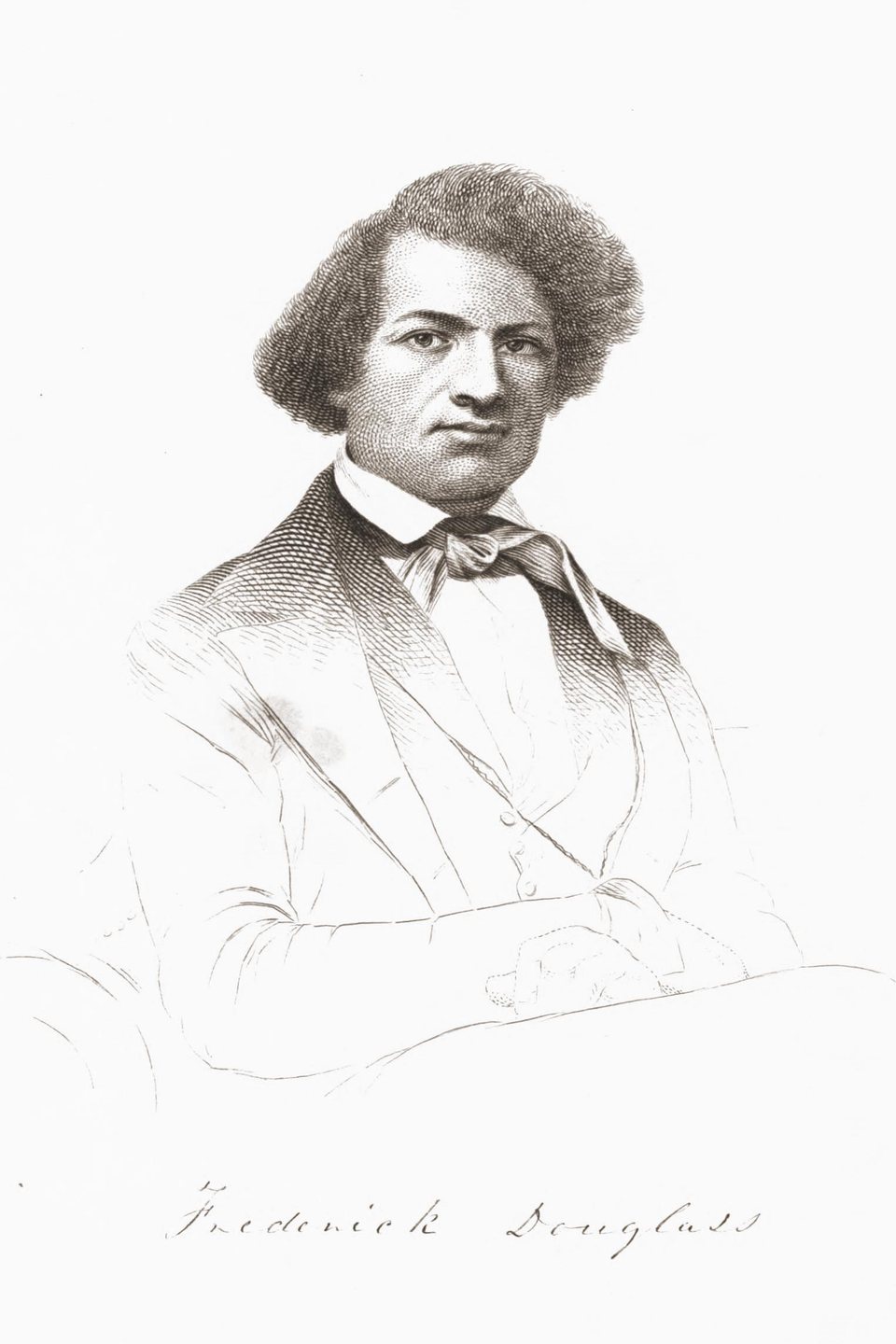 Portrait of Frederick Douglass from his 1845 Narrative