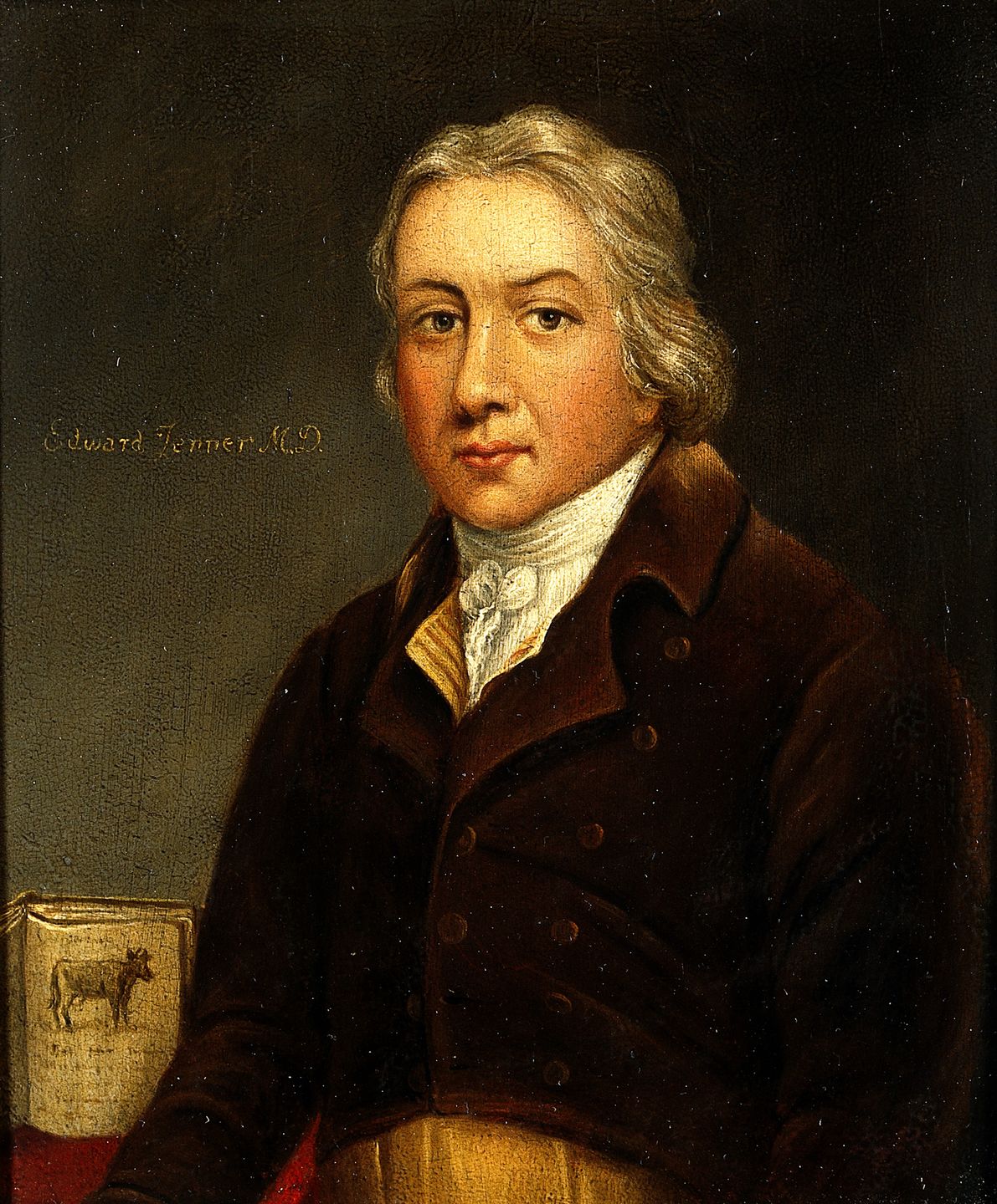 oil painting portrait of edward jenner, the english physician who developed the smallpox vaccine in 1796