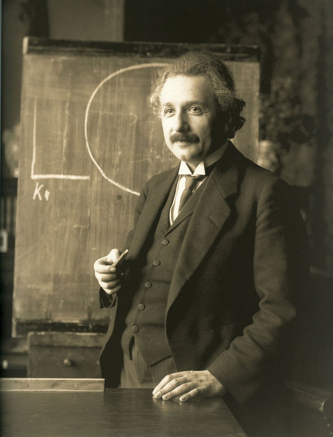 Albert Einstein during a lecture in Vienna, 1921, photographed by Ferdinand Schmutzer