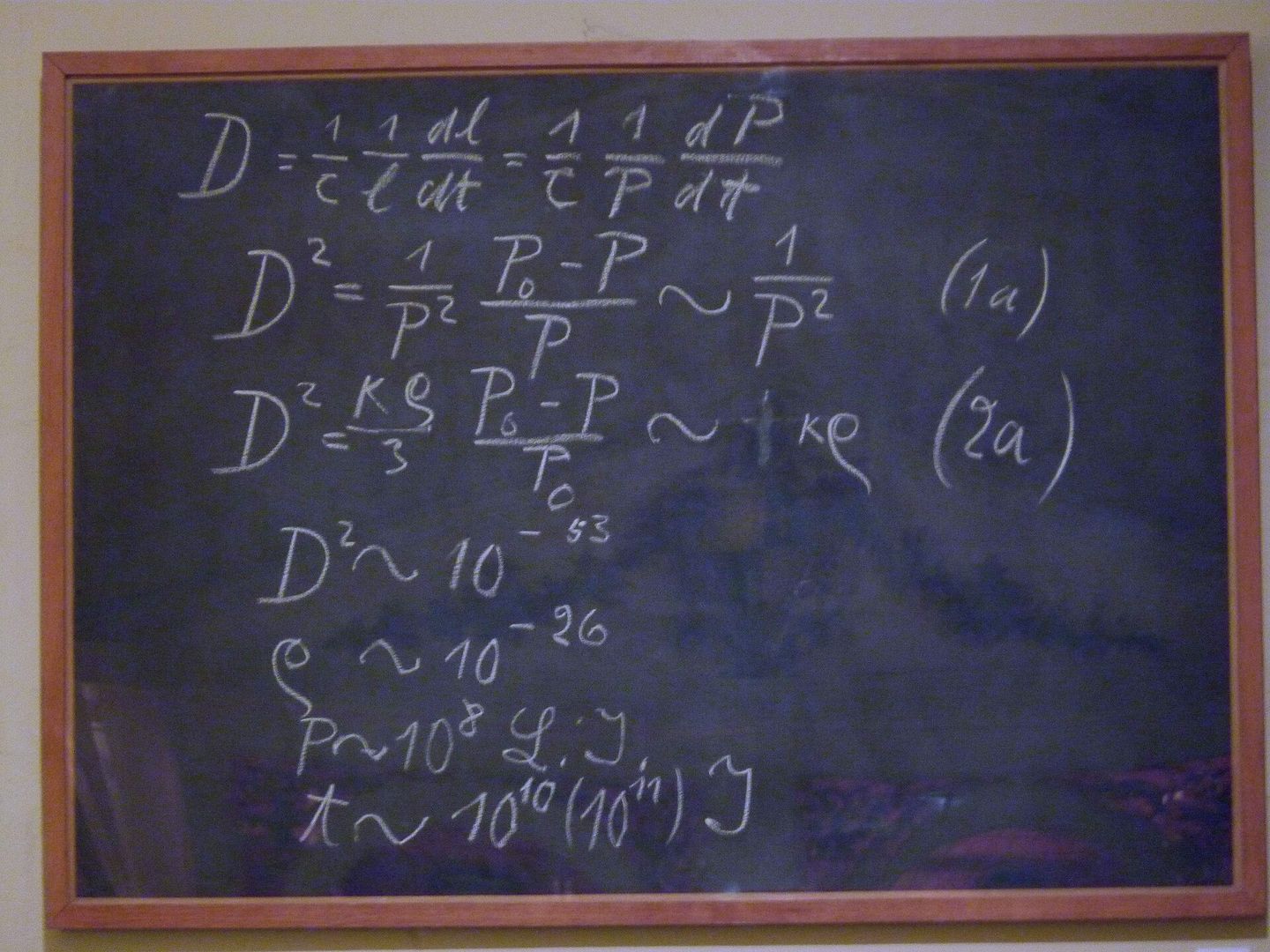 blackboard with einstein's handwritten equations from his 1931 oxford lecture