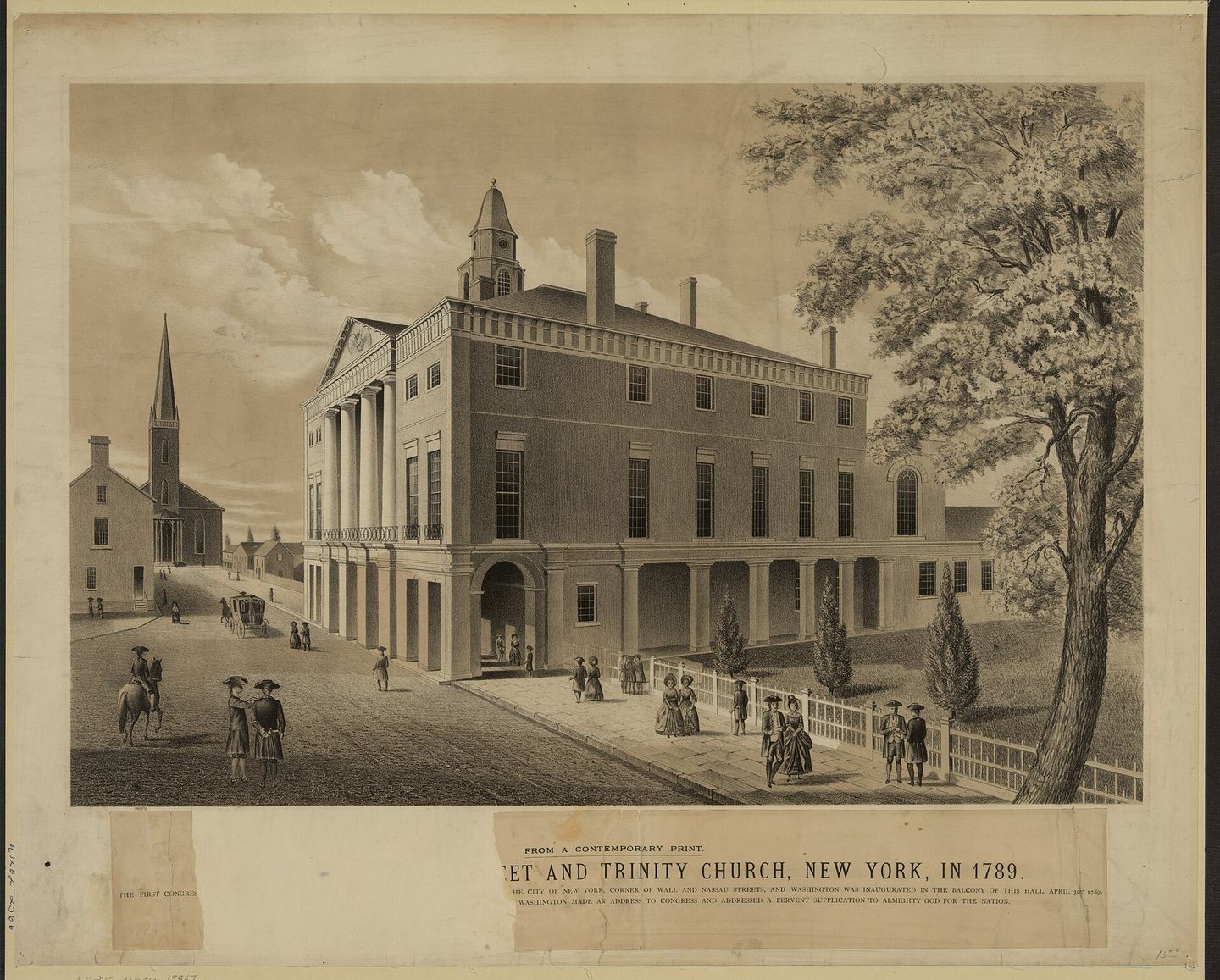 Federal Hall in New York, where the first Congress convened in 1789