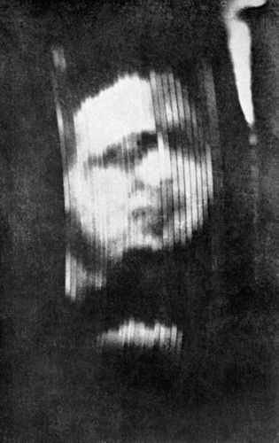 the first photograph ever taken of a television image, showing the face of stooky bill