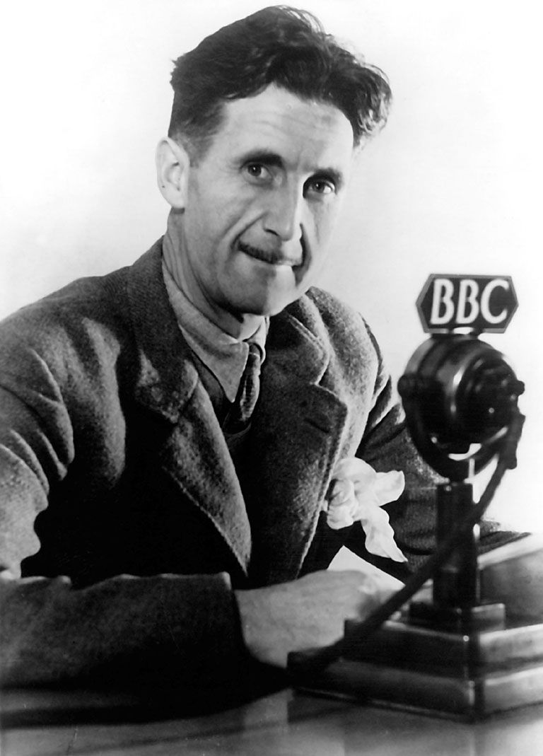 George Orwell, English author and journalist, photographed by the BBC