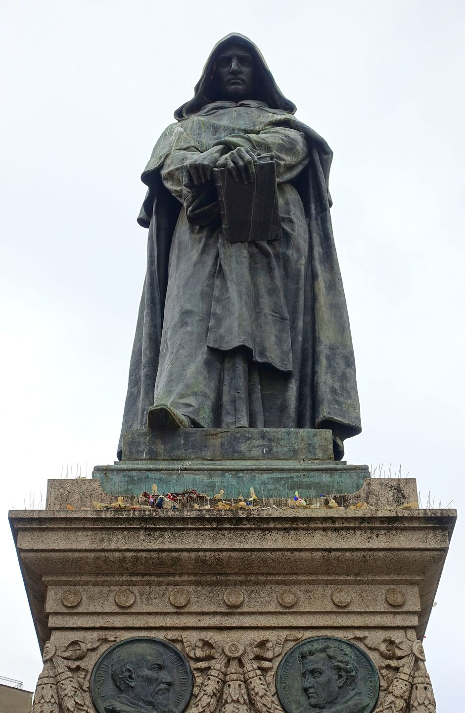 Monument to Giordano Bruno by Ettore Ferrari, erected in 1889 in Campo de' Fiori, Rome, where Bruno was burned at the stake
