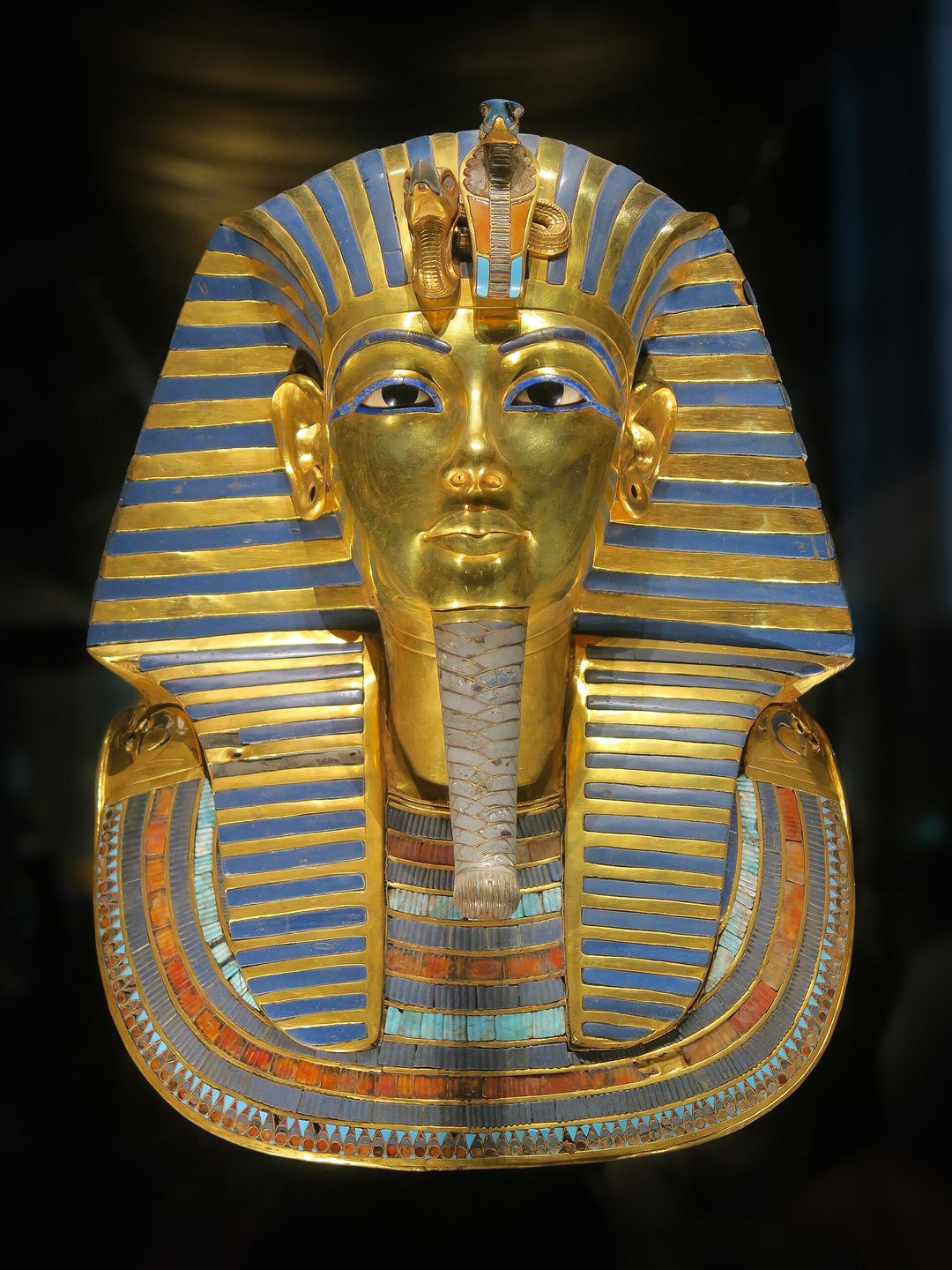 The golden burial mask of Tutankhamun