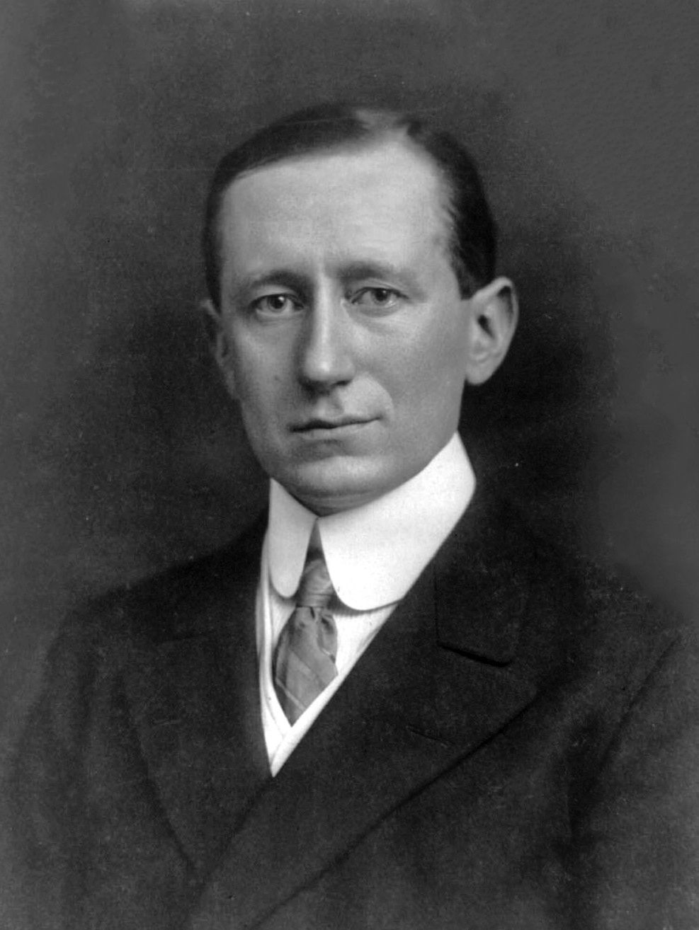 portrait of guglielmo marconi, who received the first transatlantic radio signal in 1901