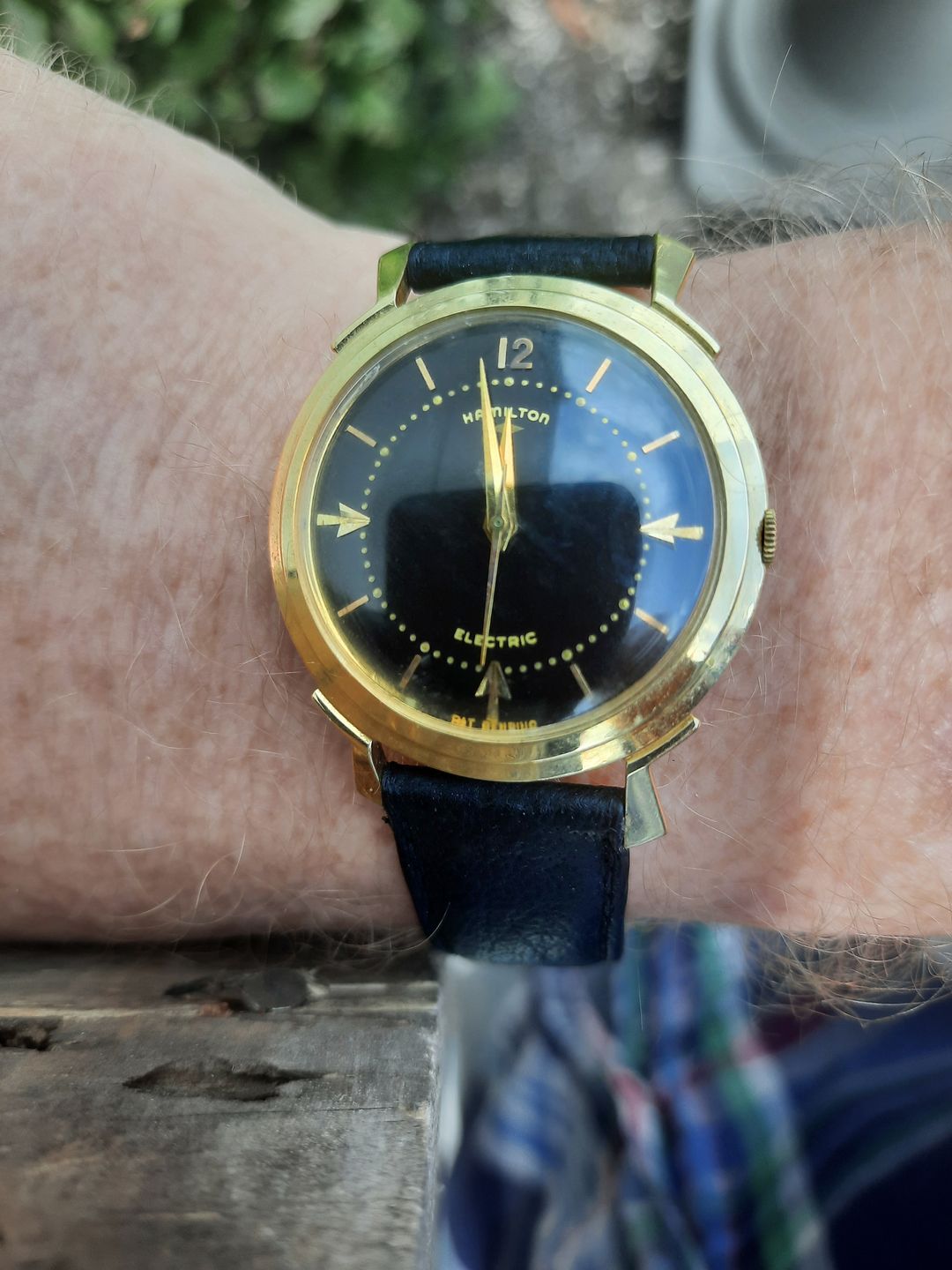 the hamilton electric 500, the world's first battery-powered wristwatch, introduced in 1957