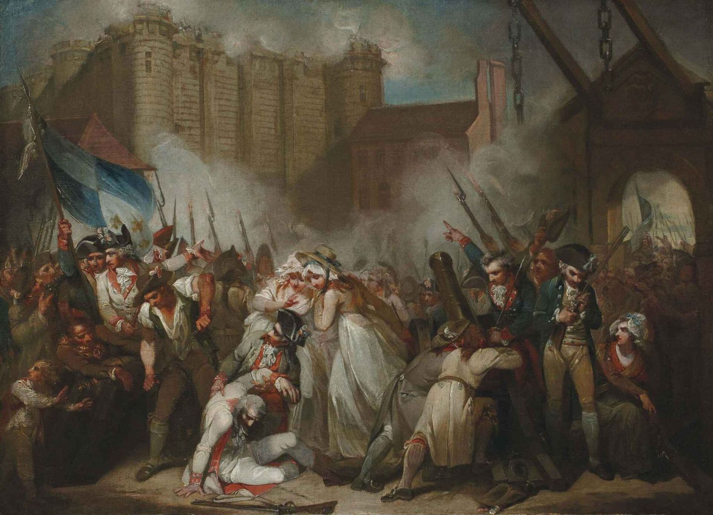 henry singleton's painting of the storming of the bastille on july 14 1789