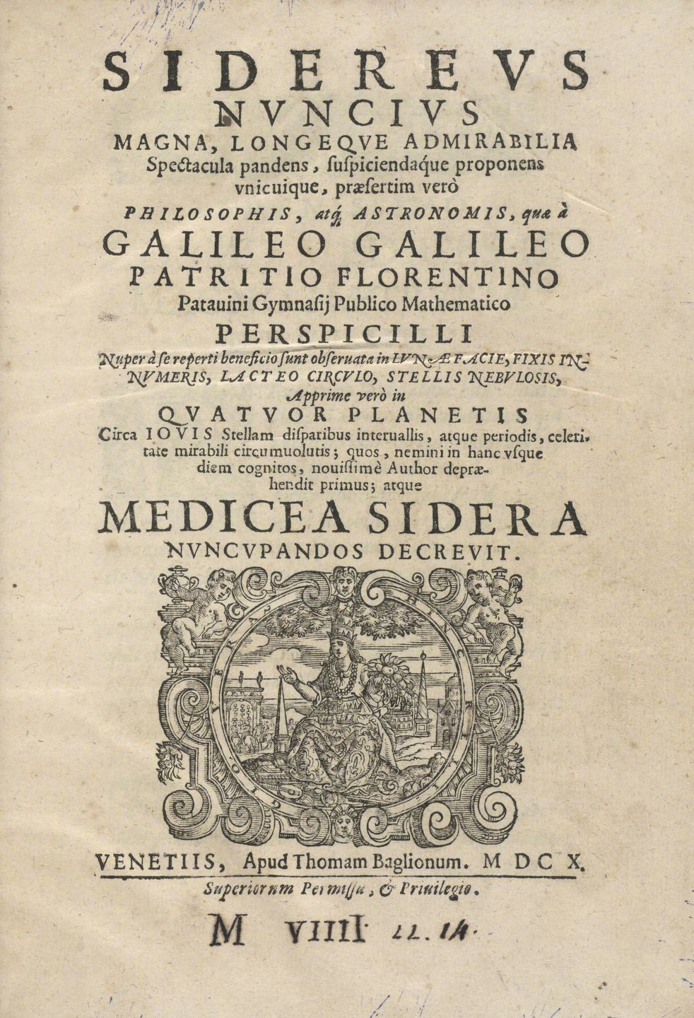 Galileo's drawings of the Moon's surface from Sidereus Nuncius, 1610