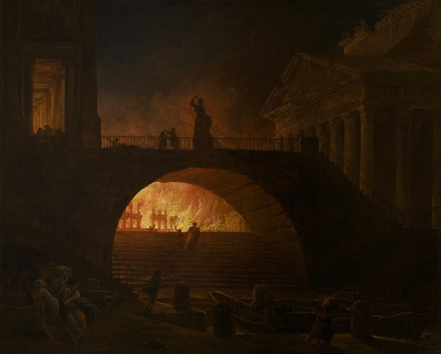 The Great Fire of Rome by Hubert Robert