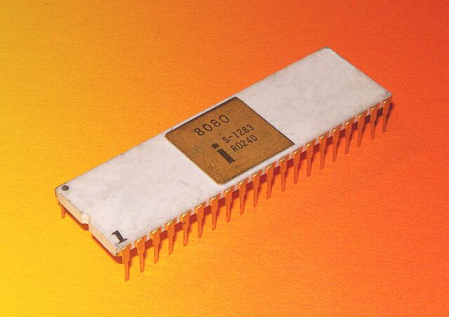 Intel 8080 microprocessor chip
