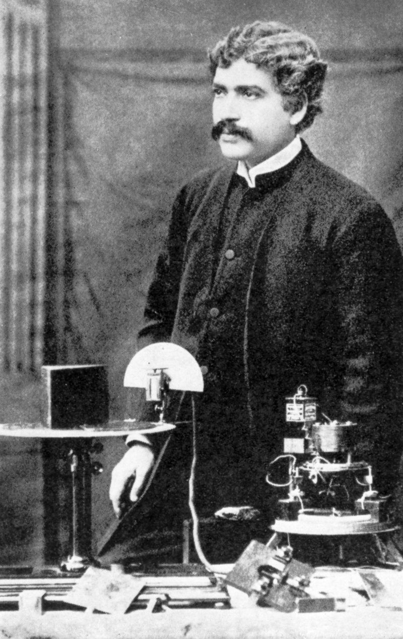 Portrait photograph of Jagadish Chandra Bose