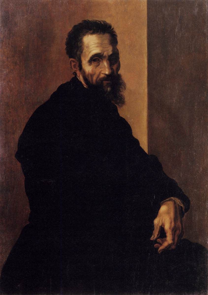 Portrait of Michelangelo Buonarroti by Jacopino del Conte, circa 1535