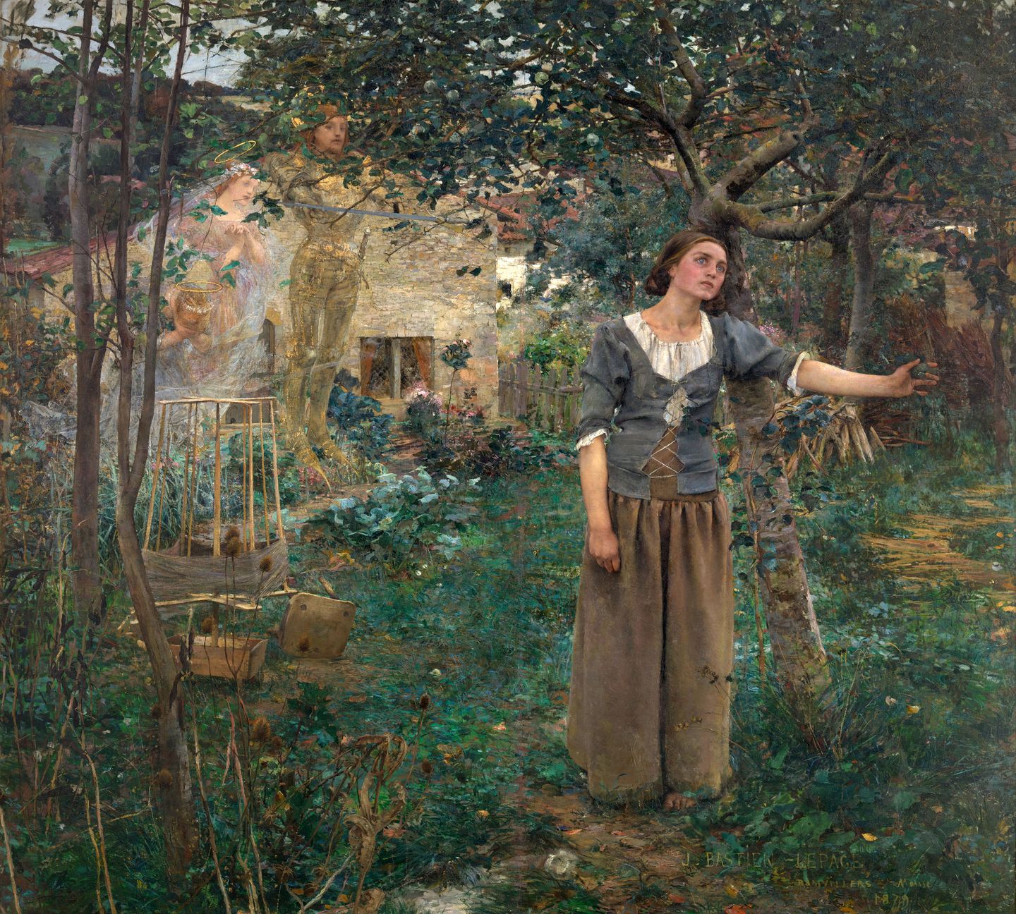 painting of joan of arc in armor, from the 19th century