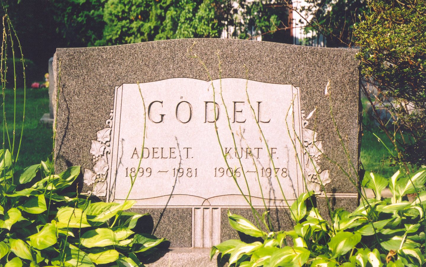 gravestone of kurt and adele gödel at princeton cemetery