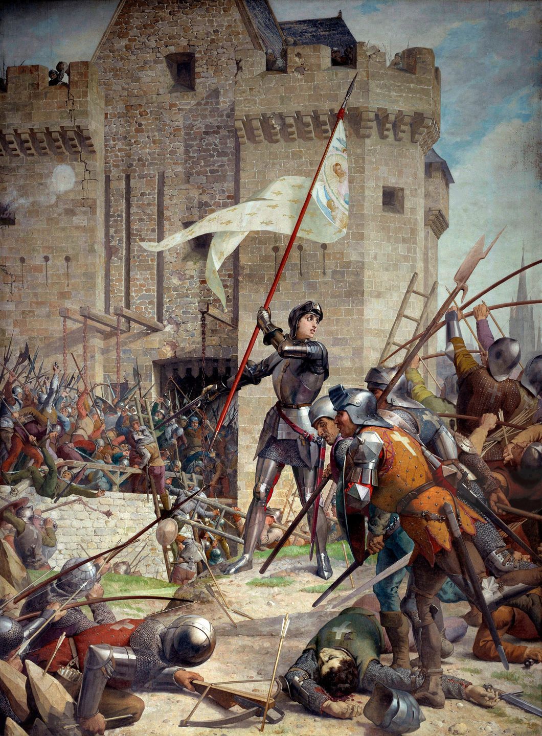 painting of joan of arc leading the assault at the siege of orléans