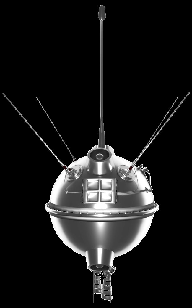 Diagram of the Luna 1 and Luna 2 spacecraft