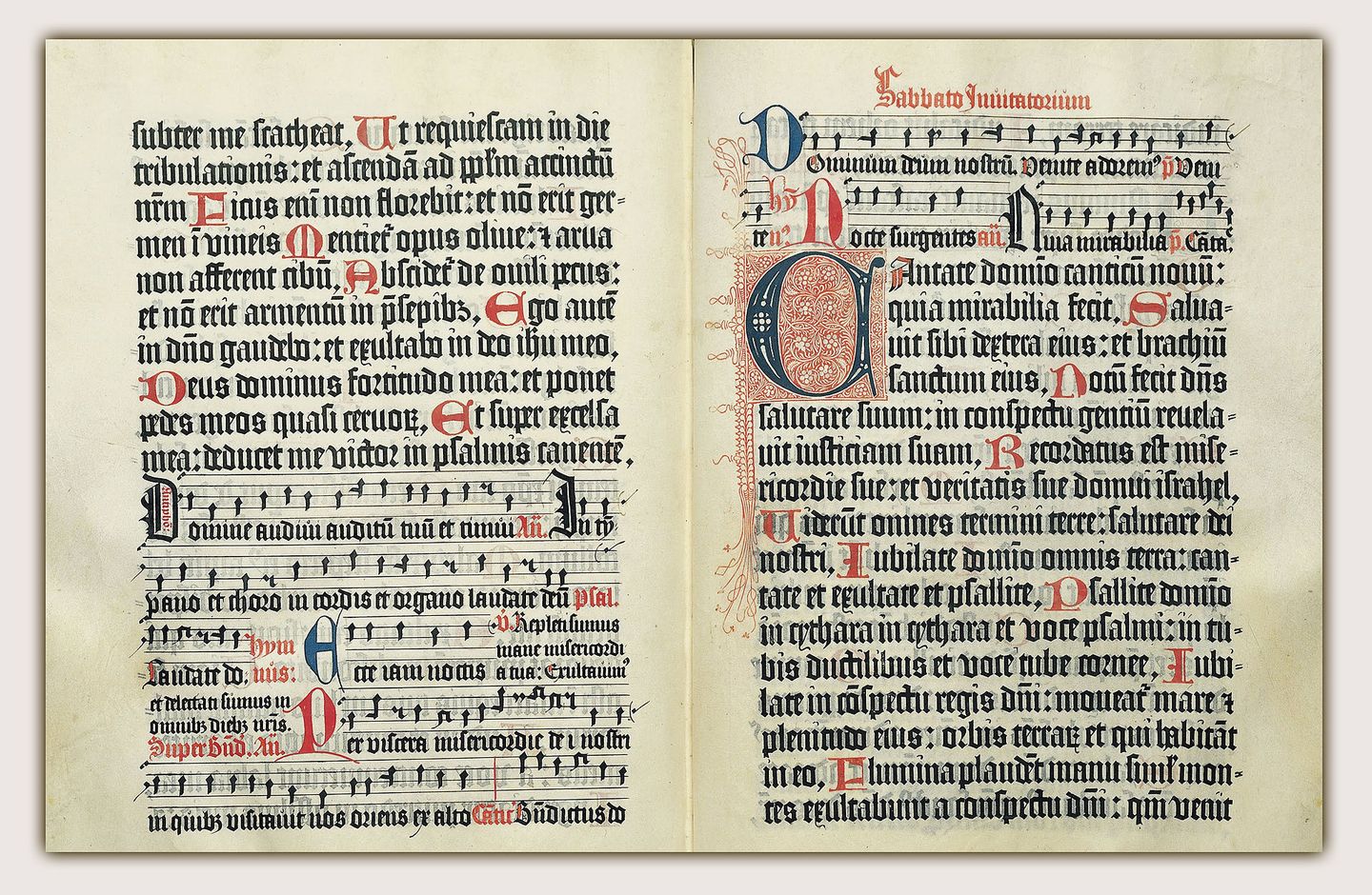 Page from the Mainz Psalter printed by Johann Fust and Peter Schöffer in 1457