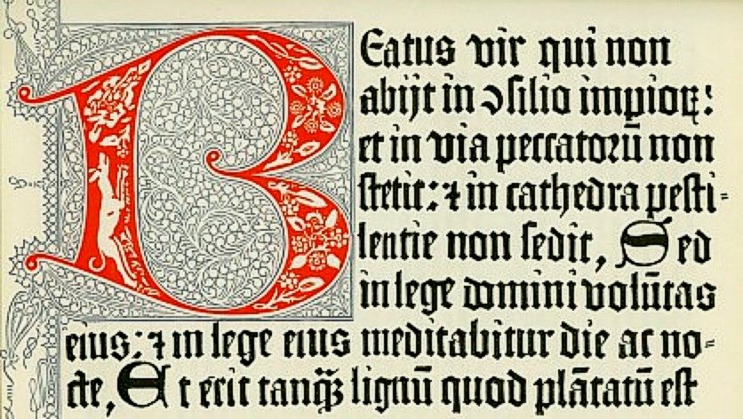 A page of the 1457 Mainz Psalter