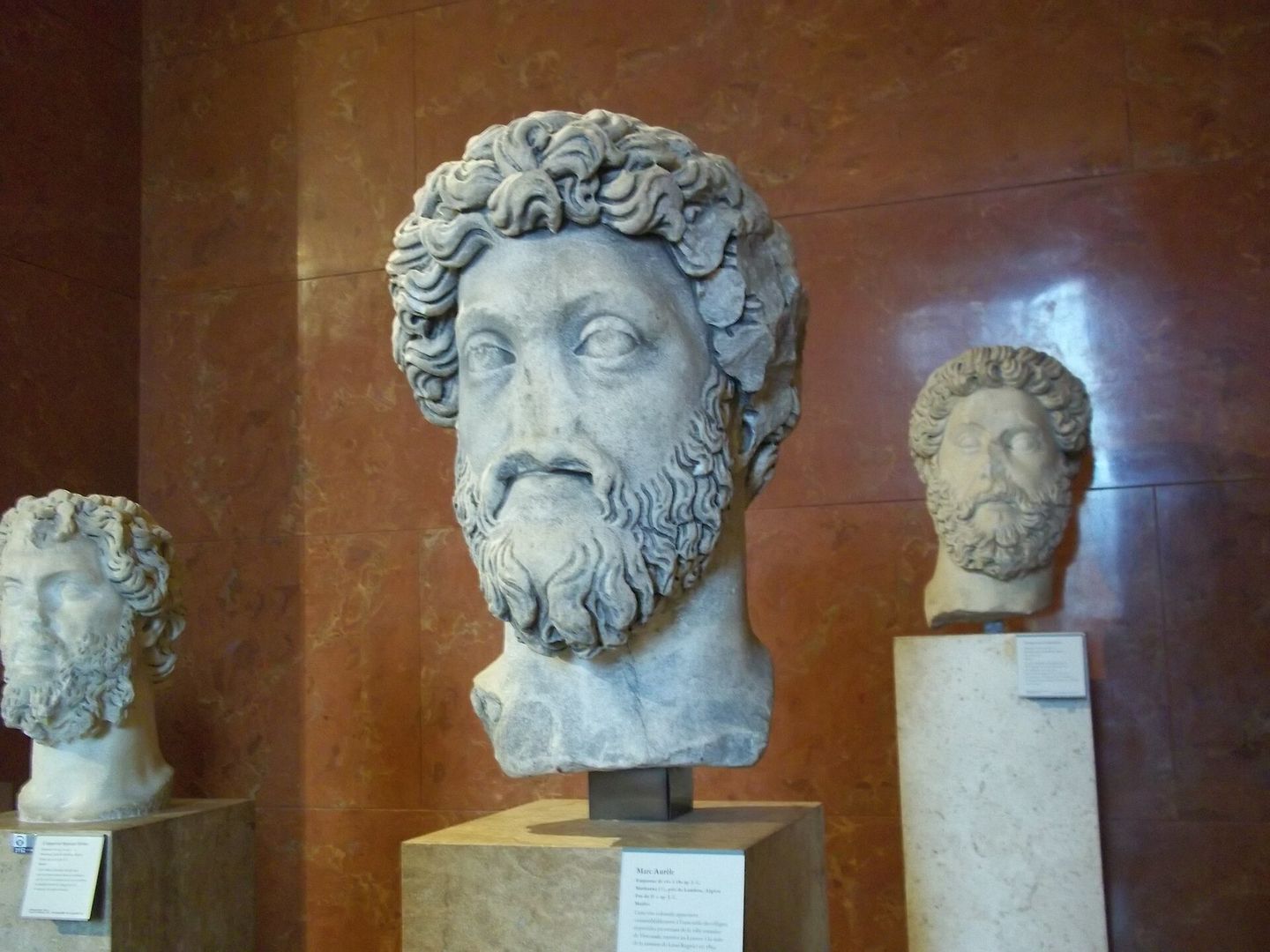 marble bust of marcus aurelius, roman emperor and stoic philosopher, circa 161-180 ad
