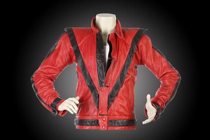 Michael Jackson's red Thriller jacket on display