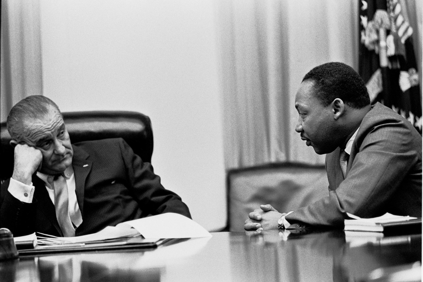 King with President Lyndon B. Johnson at the White House, 1966