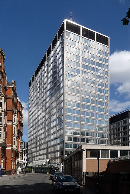 New Scotland Yard building on Broadway, London, headquarters of the Metropolitan Police