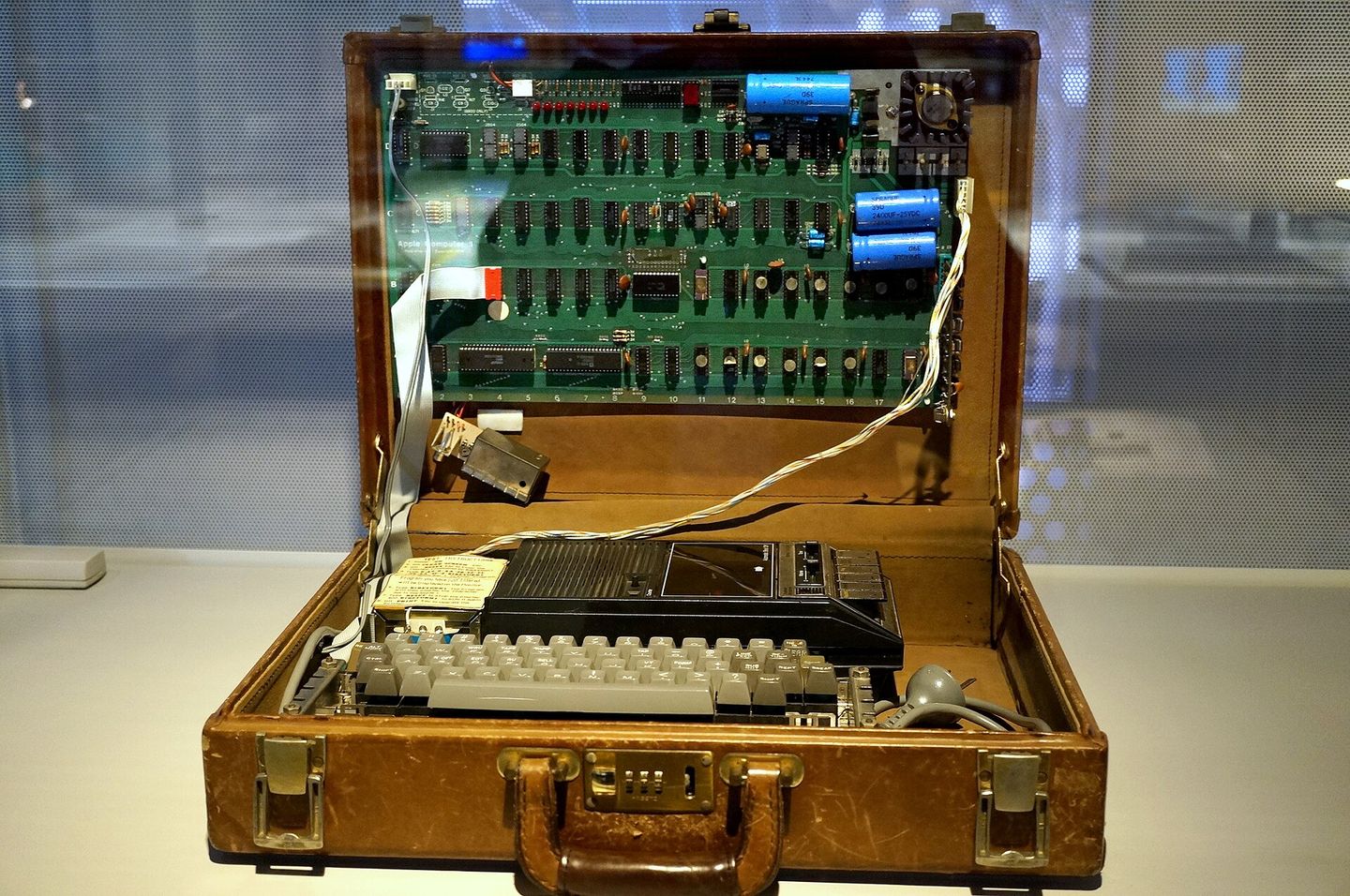 Original 1976 Apple 1 Computer in a briefcase