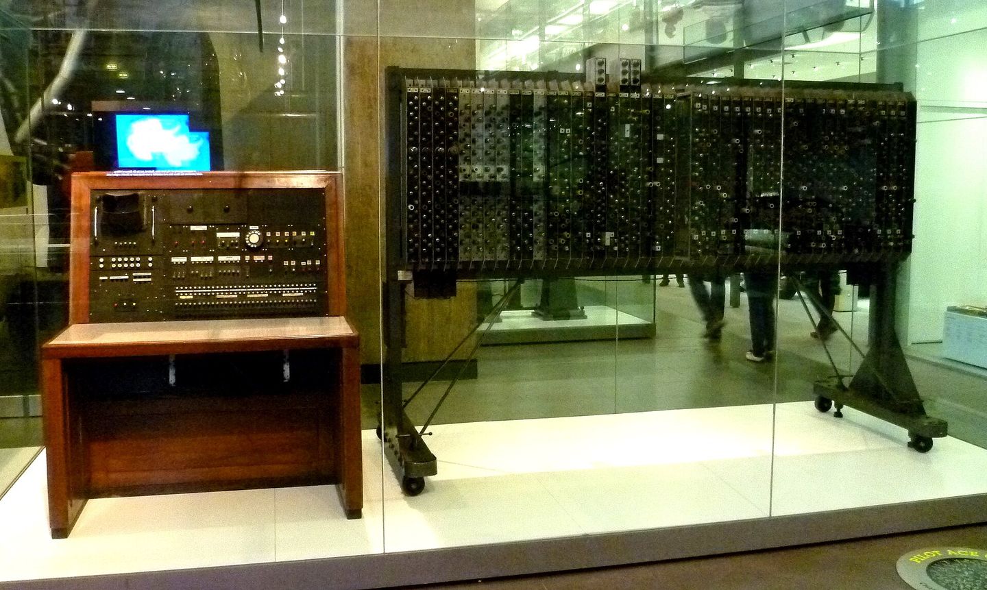 The Pilot ACE computer, built from Turing's Automatic Computing Engine design, on display at the Science Museum in London