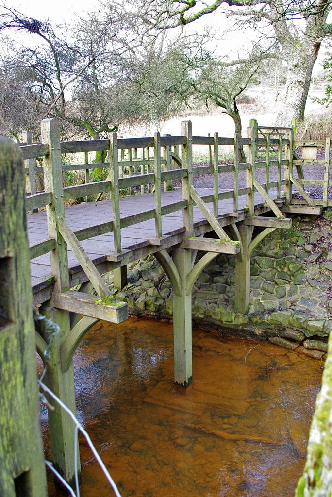 the wooden poohsticks bridge in ashdown forest, east sussex