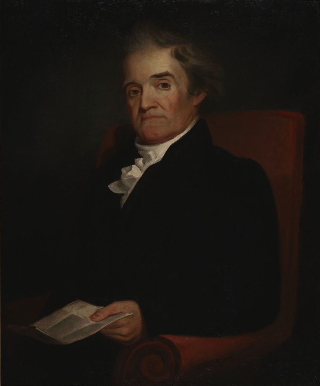 portrait of noah webster, american lexicographer and author of the first american dictionary