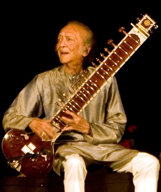 Ravi Shankar playing the sitar in Delhi, 2009