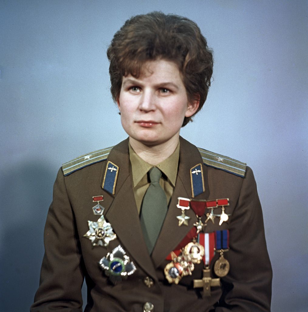 Portrait of Valentina Tereshkova in her space suit
