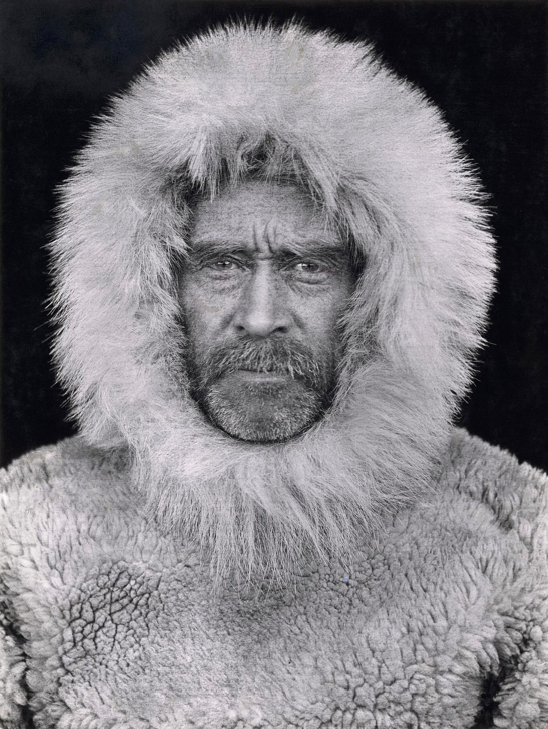 robert peary self-portrait photograph taken at the north pole, 1909