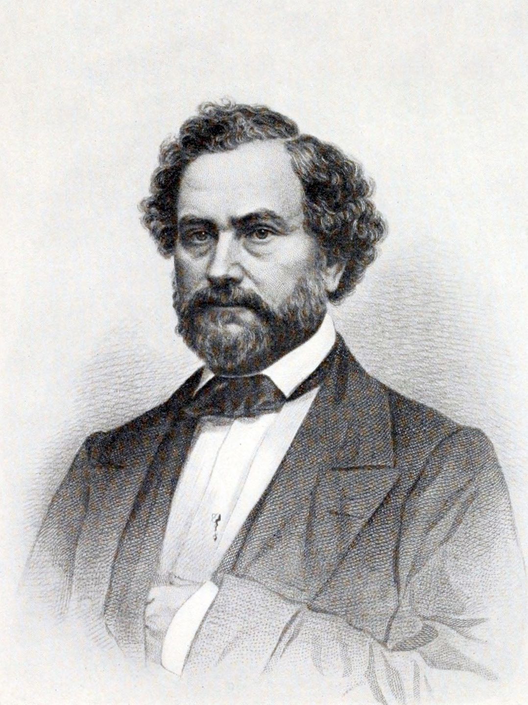 Portrait of Samuel Colt photographed by Mathew Brady in 1857, the inventor who patented the revolver in 1836